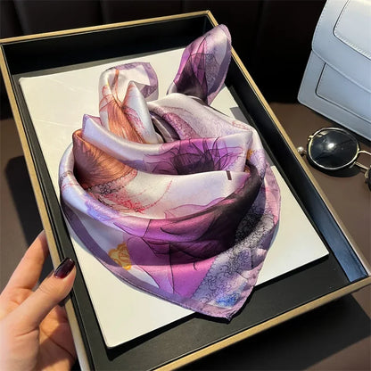 Pure Silk Foulard Square Scarf