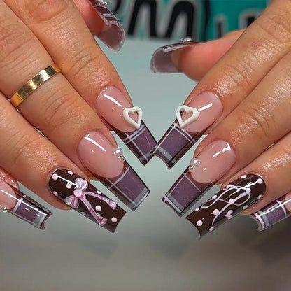 Glossy French Press On Nails