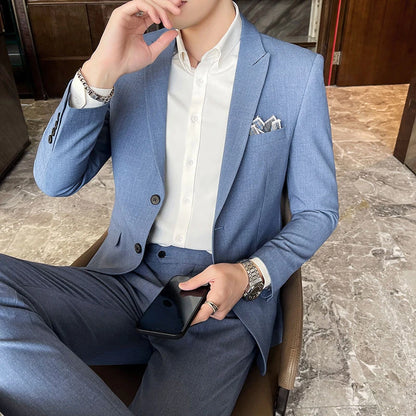 Slim-Fit Wedding Business Suit Set