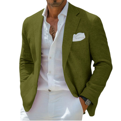Linen Notch-Lapel Slim Sport Coat