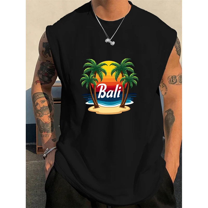 Bali Coconut Print Tank Top