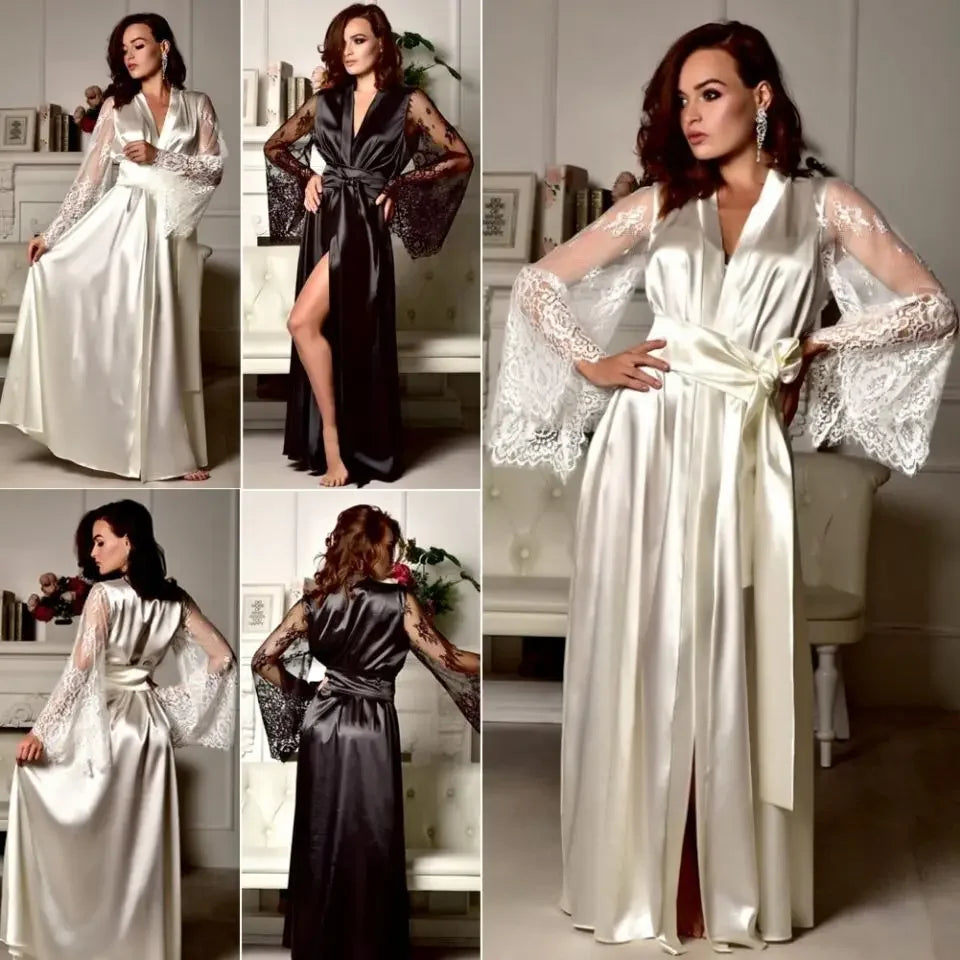 Luxury Long Sexy Women’s Homewear Pajamas Set