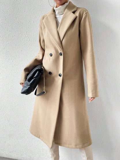 Double-Button Lapel Coat