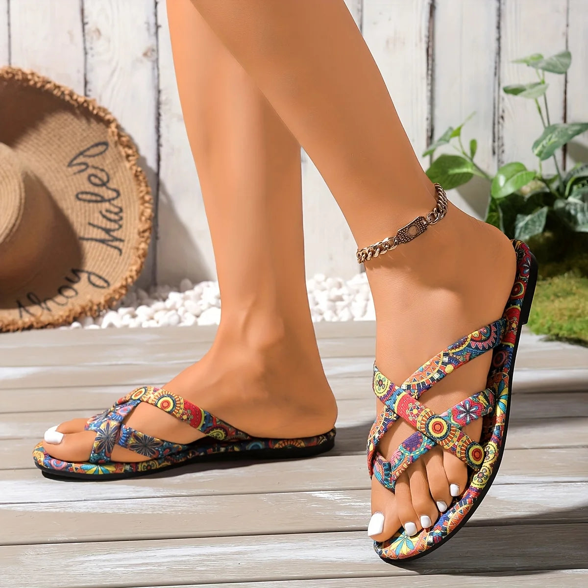 Sexy PU Platform Summer Slippers
