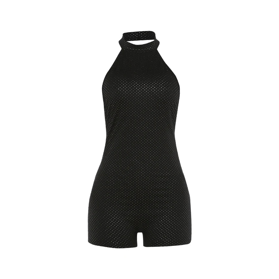 Glitter Dot Halter Playsuit