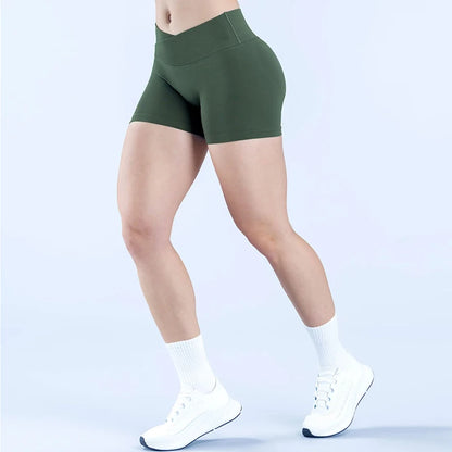 Low-Waist Seamless Yoga Shorts