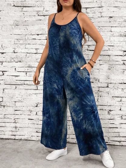 Printed Strap Vest Jumpsuit