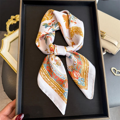 Floral Polyester Square Scarf