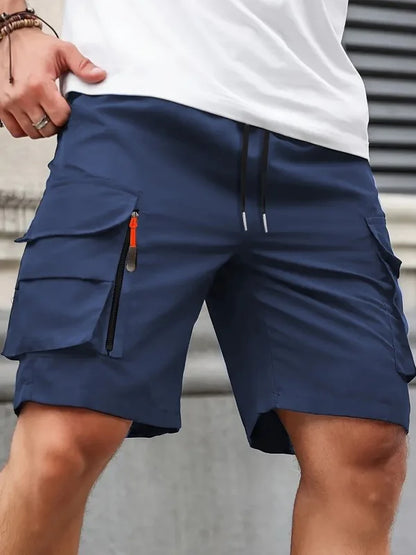 Multi-Pocket Overalls Cargo Shorts