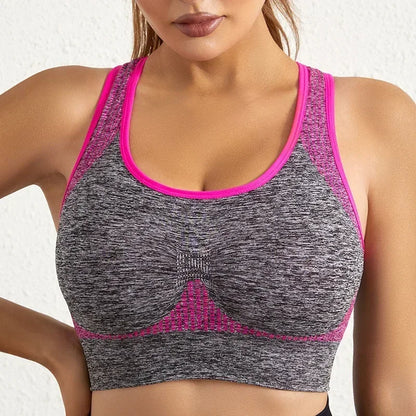 Patchwork Y-Strap Push-Up Bra