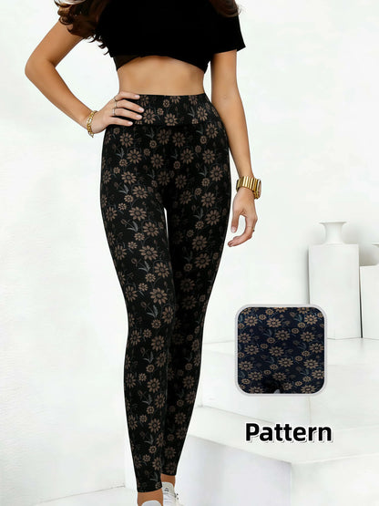 Daisy Print Cropped Leggings
