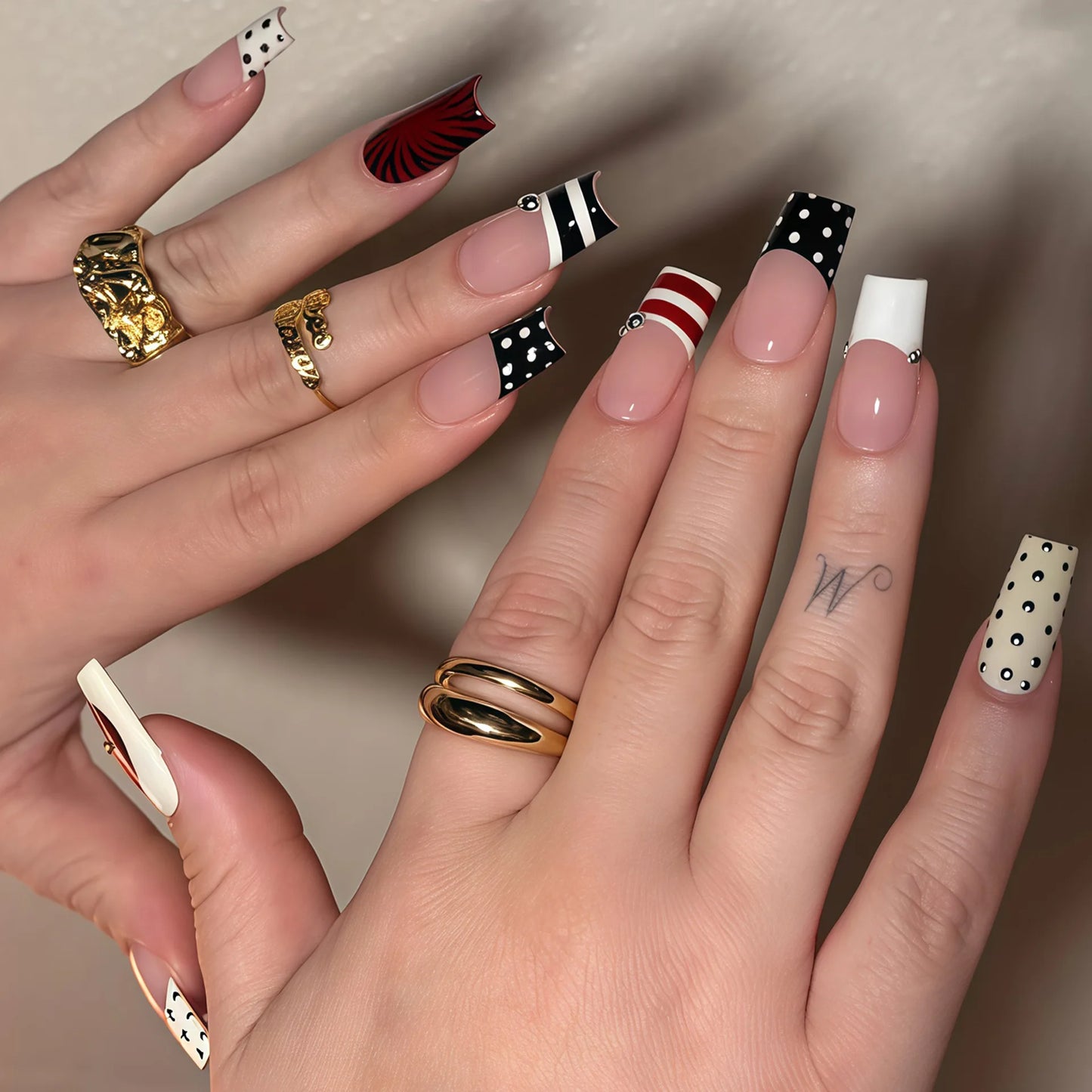 Glossy French Press On Nails