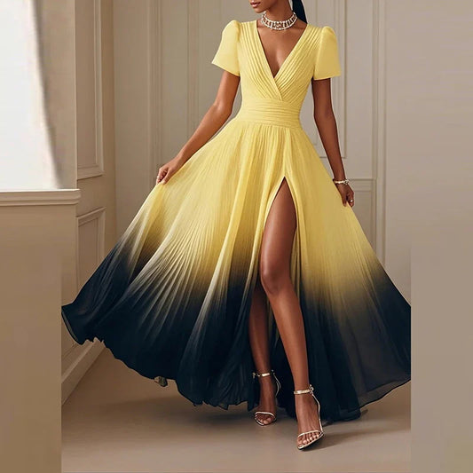 Elegant Gradient Maxi Dress