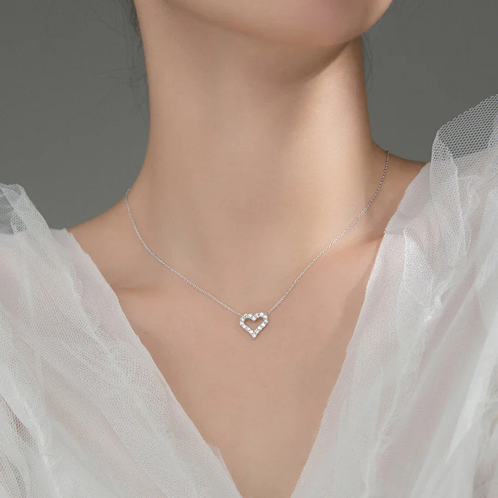 Moissanite Heart Necklace