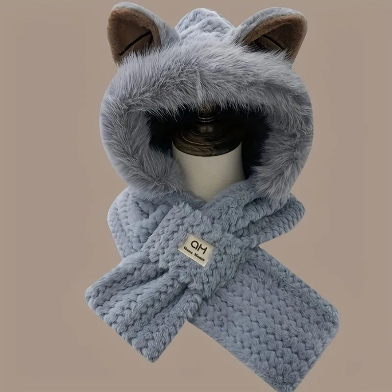 Cat Ear Pom-Pom Beanie