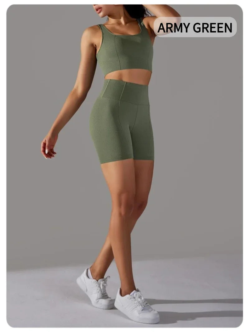 Seamless Crop Top Tracksuit