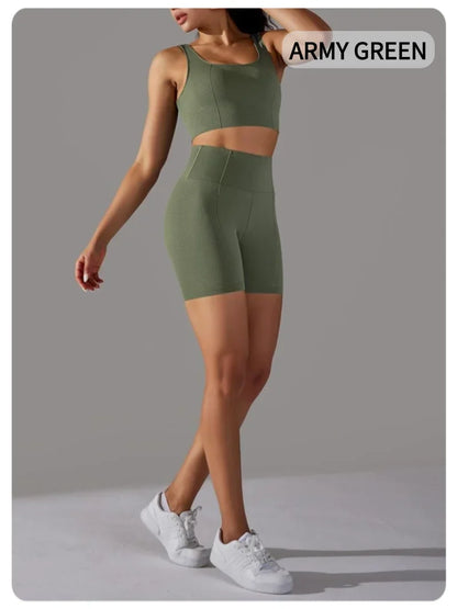 Seamless Crop Top Tracksuit