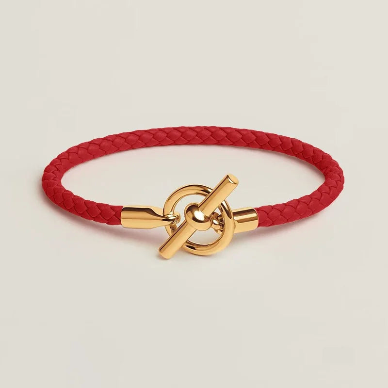 Executive Lock-Key Leather Bracelet