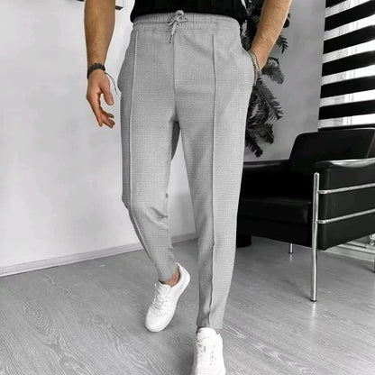 Knitted Drawstring Slim Casual Trousers
