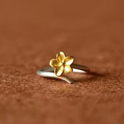 Plant Style Silver Ring