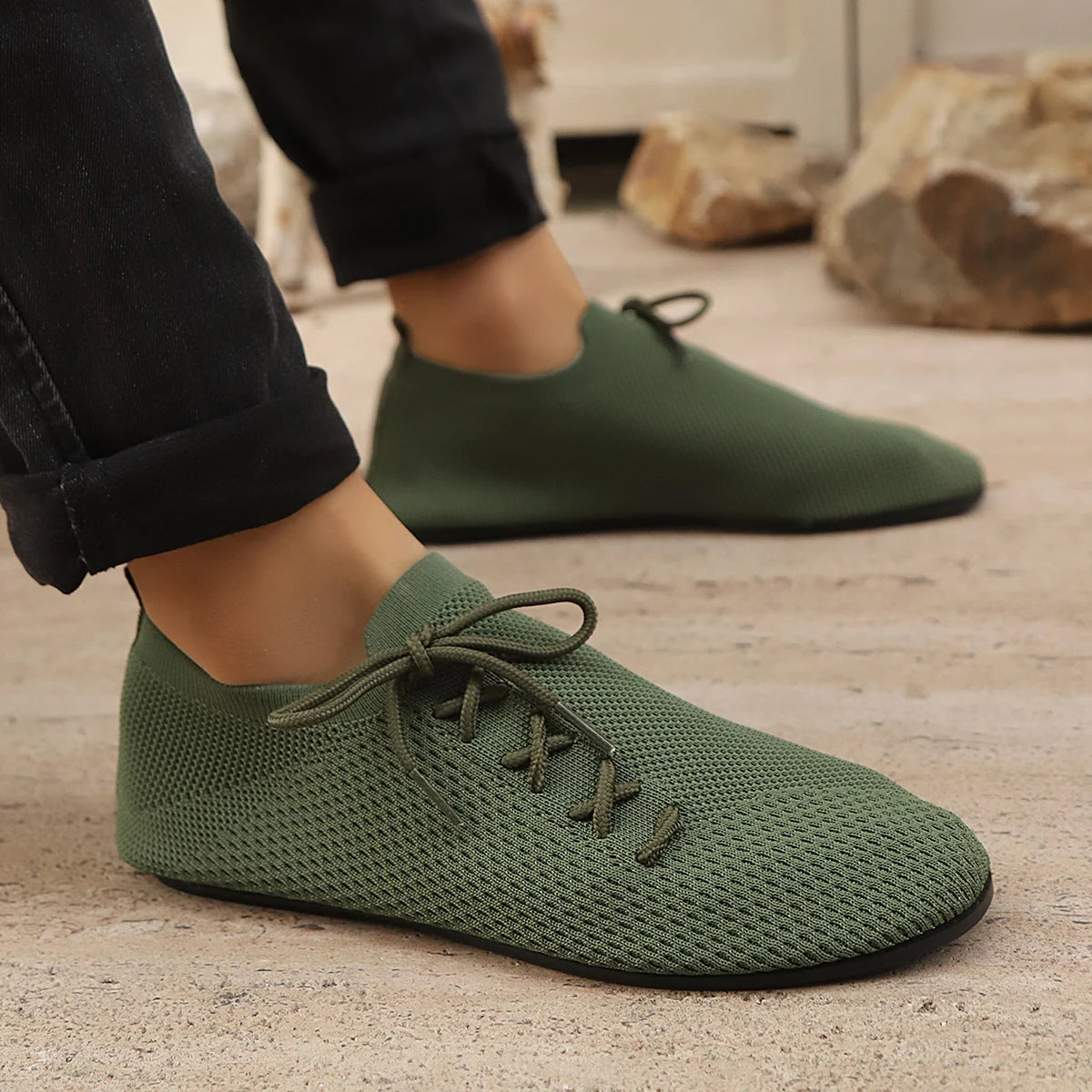Anti-Slip Mesh Driving Loafers