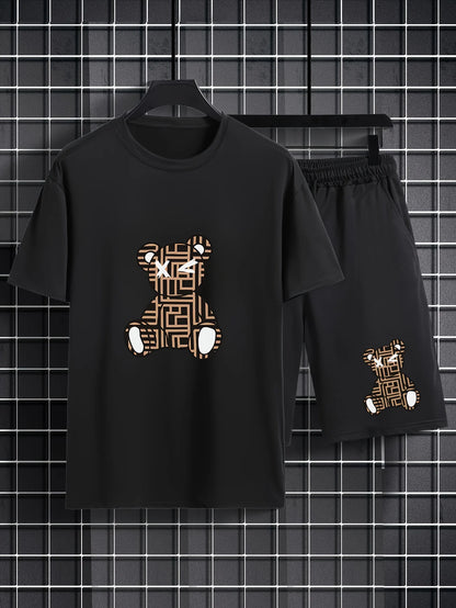 Graffiti Print Loose Sports Set