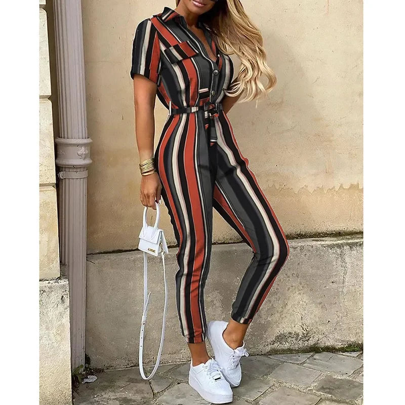 Monochromatic Belt Jumpsuit