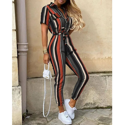 Monochromatic Belt Jumpsuit