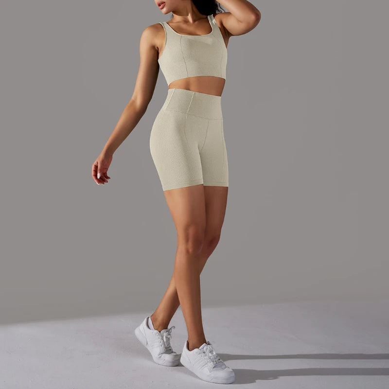 Seamless Crop Top Tracksuit