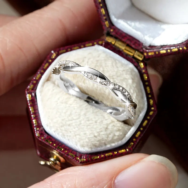 Moissanite Gold Bonded Ring