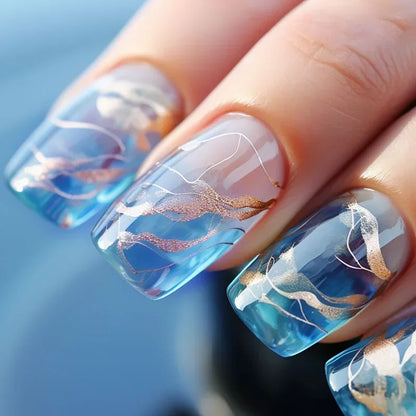Pink Floral Press On Nails