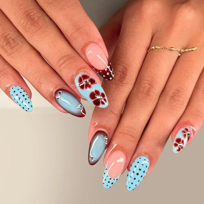 Floral Resin Press On Nails