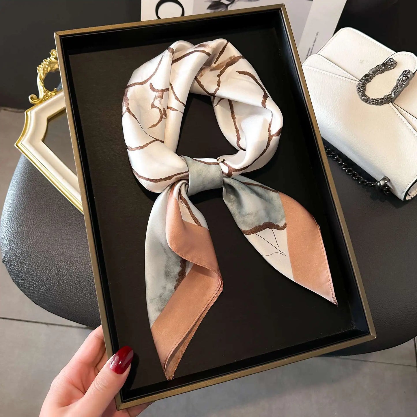 Luxury Silk Feel Square Scarf