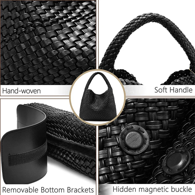 Woven Leather Tote