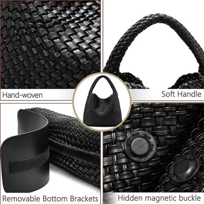 Woven Leather Tote