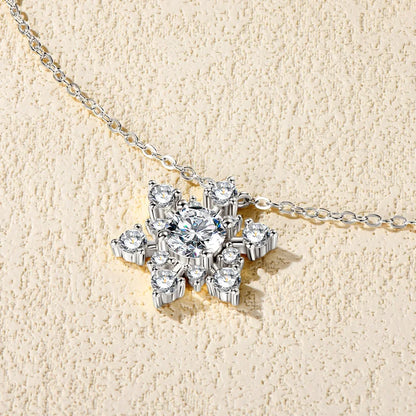 Moissanite Snowflake Necklace