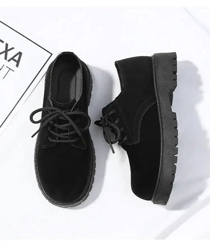Suede Chunky Lace-up Work Boots