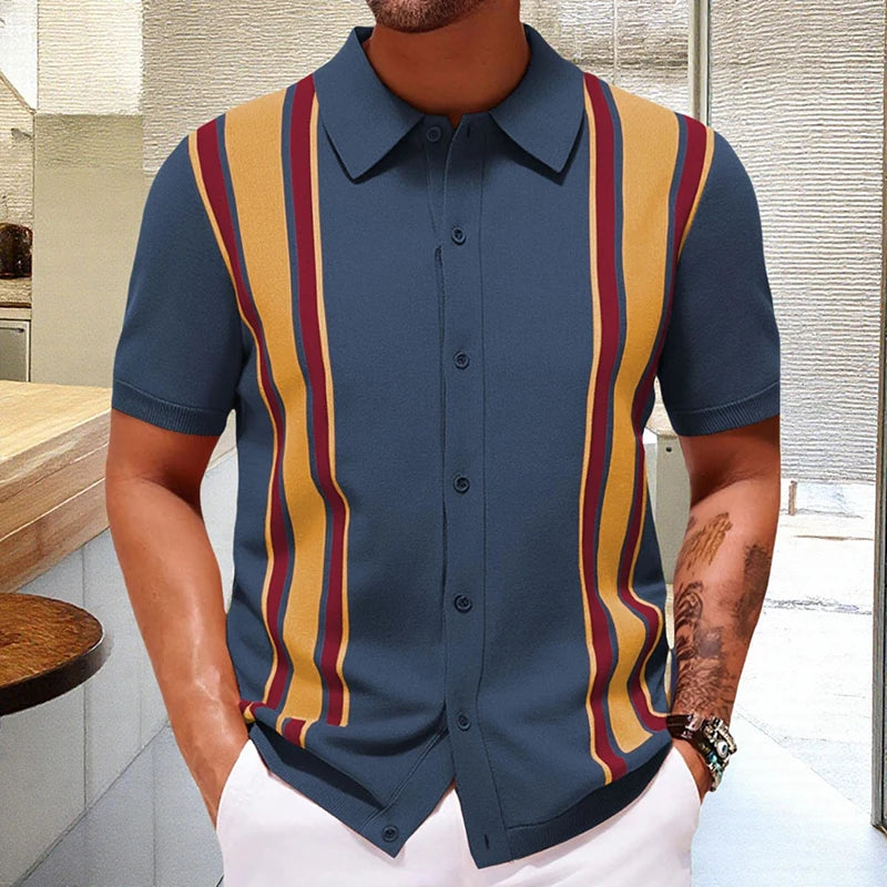 Casual Knit Polo Shirt