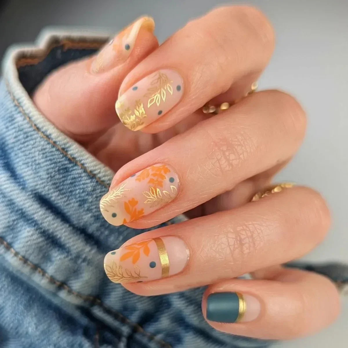 Green Leopard Press On Nails