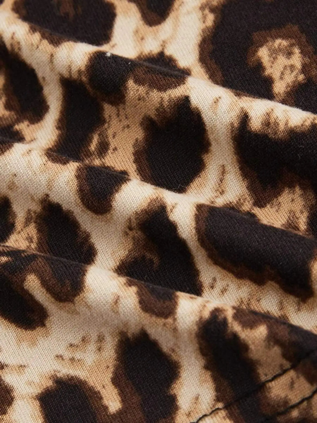 Leopard Ruffle-Shoulder Top