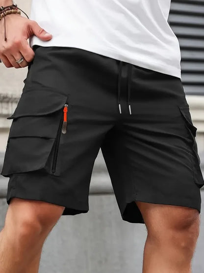 Multi-Pocket Overalls Cargo Shorts