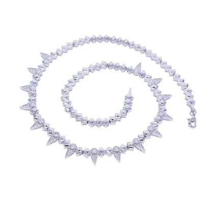 Punk CZ Spike Necklace