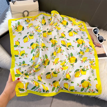 Fruit Print Korean Square Scarf