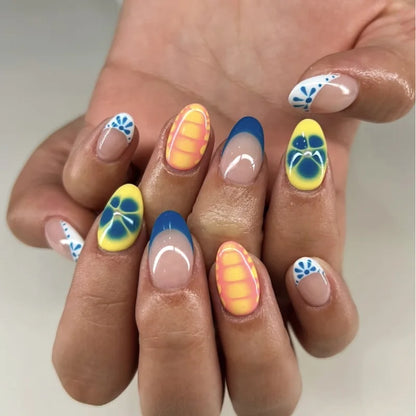 Floral Resin Press On Nails