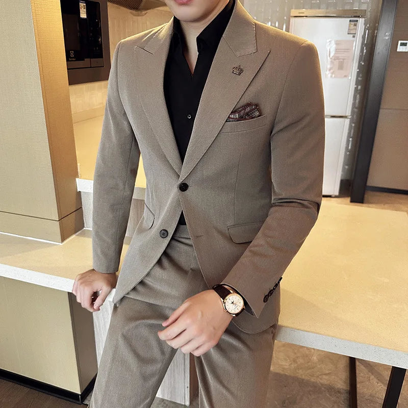 Italian Slim-Fit Luxury Wedding Suit