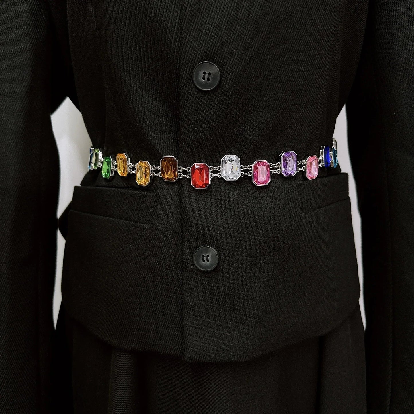 Rhinestone Chain Belt