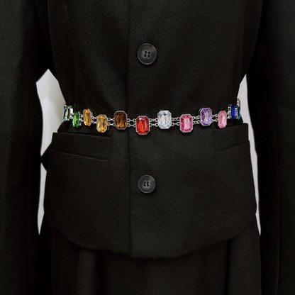 Rhinestone Chain Belt