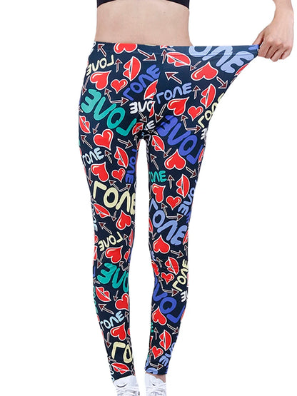 Floral Print High-Waist Jeggings