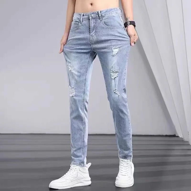 Ripped Distressed Vintage Slim Jeans