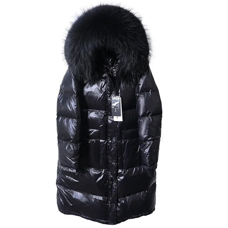 Fur Collar Hooded Down Jacket
